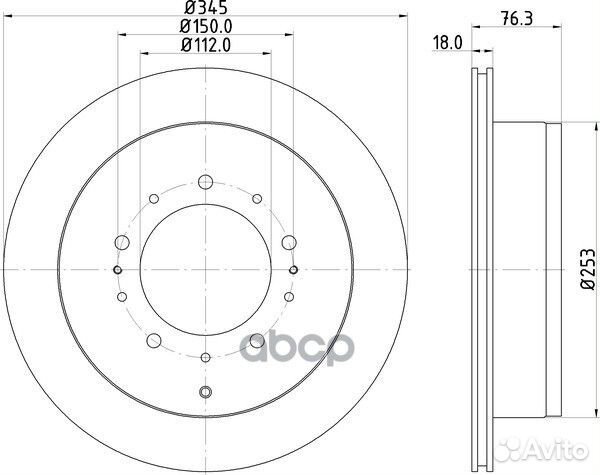 Диск тормозной зад toyota land cruiser 200