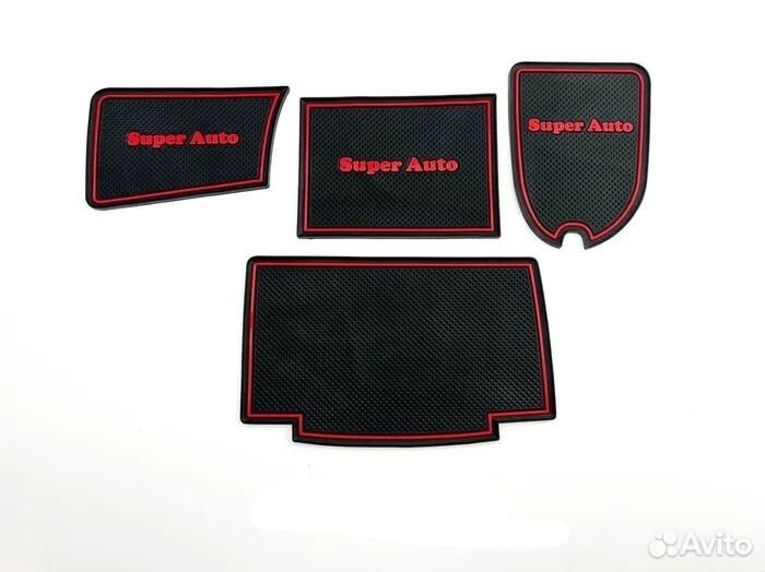 Коврики панели консоли ваз 2113, 2114 2115 красные