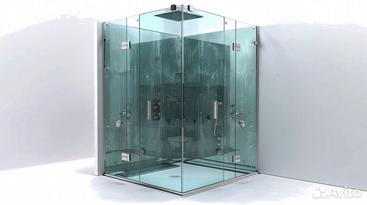 Душевая стеклянная перегородка