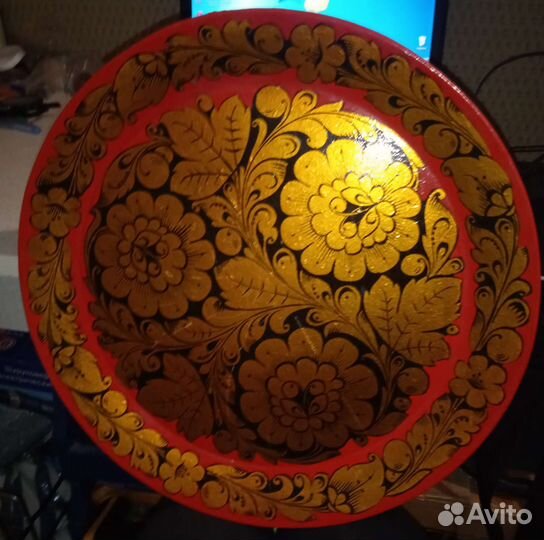 Поднос деревянный хохлома