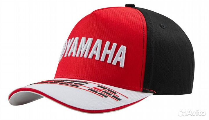 Бейсболка yamaha красно-белая Cap Classic