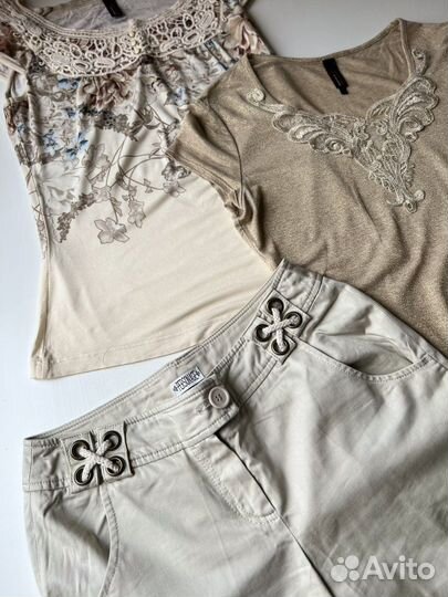 Женская летняя одежда пакетом 44 46 шорты футболки