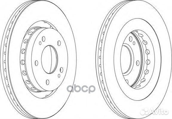 Диск тормозной передний ferodo DDF1642 DDF1642