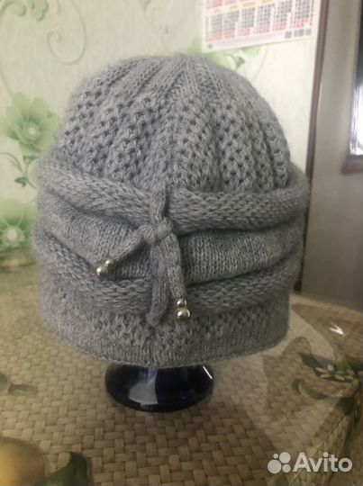 Шапка вязаная, очень тёплая