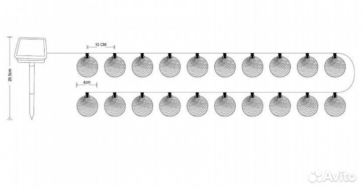 Гирлянда на солнечных батареях