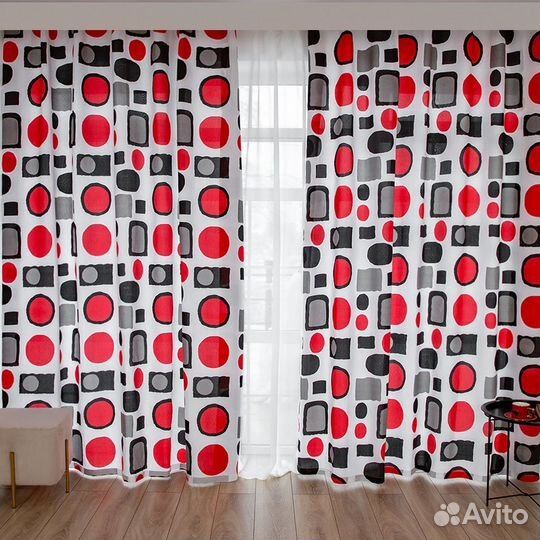 Комплект Шторы + тюль Киян 480x270 вуаль 300x270