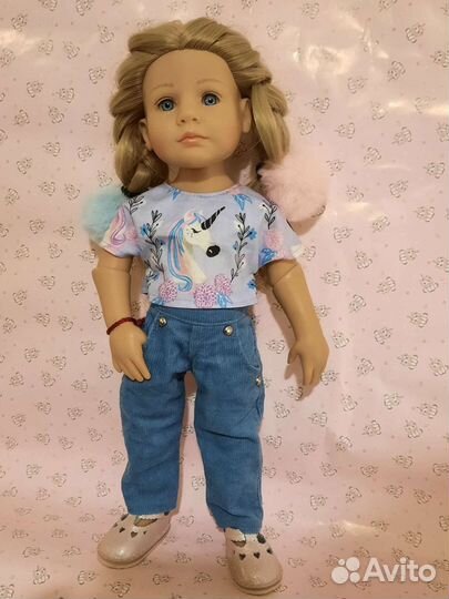 Джинсы вельветовые для готц 36 литтл кидс