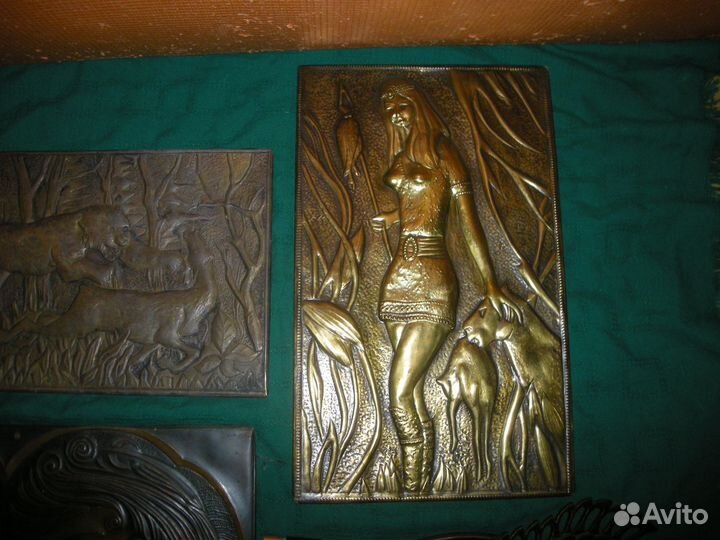 Чеканки панно барельефы СССР журавли самовывоз