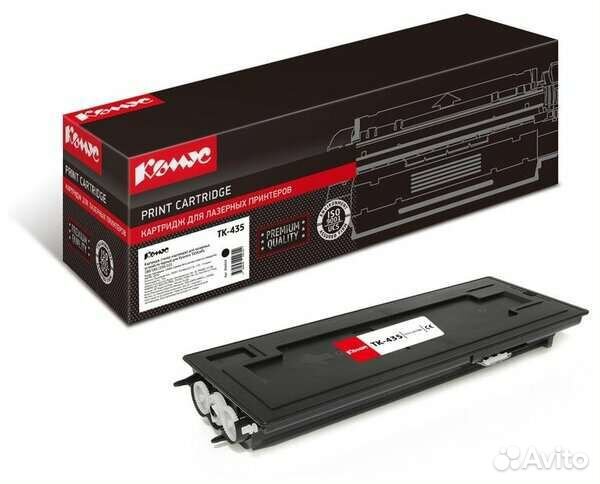 Картридж лазерный Комус TK-435 для Kyocera черный