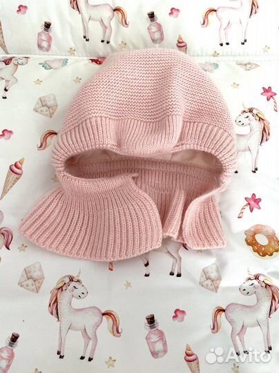 Шапка шлем для новорожденных зимняя