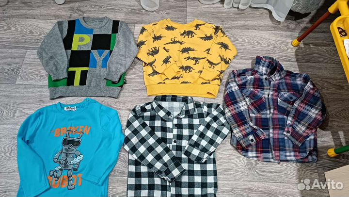 Вещи пакетом(рубашки, лонгслив, джемпер, свитшот)