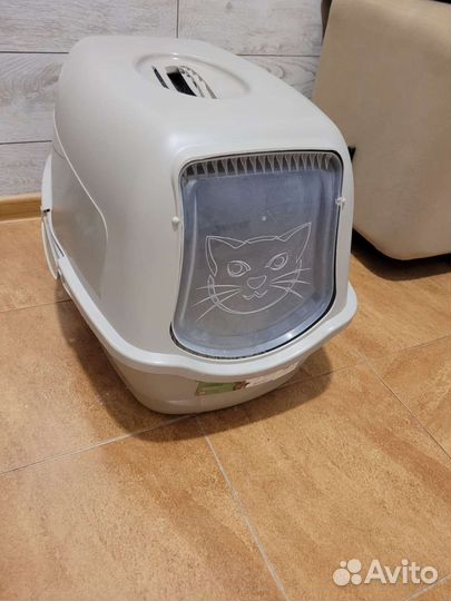 Горшок - домик для кошек, б/у