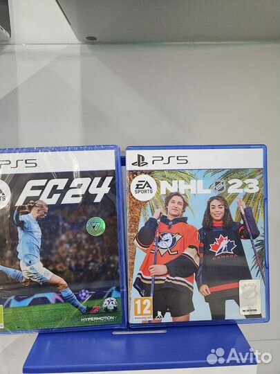PS5 Slim 1Tb+DualSense черный+FC24+NHL23