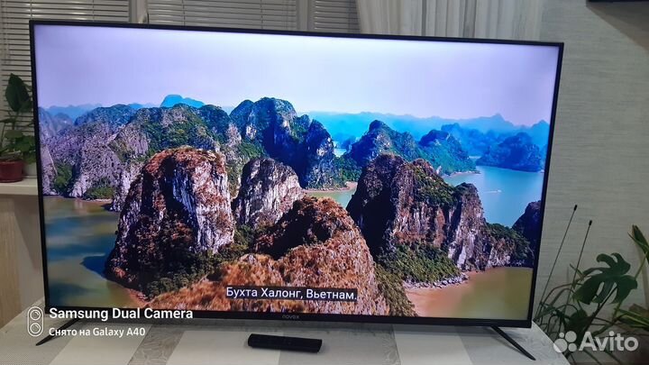 Безрамочный телевизор SMART tv Novex 50 UHD