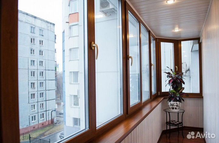 Остекление балконов и лоджий в рассрочку K7207