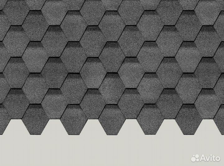 Мягкая кровля Docke Eurasia Шестигранник Серый