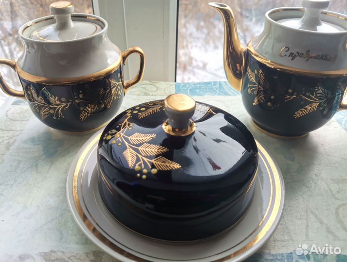 Чайный сервиз кобальт Довбышевский фз на 6 персон