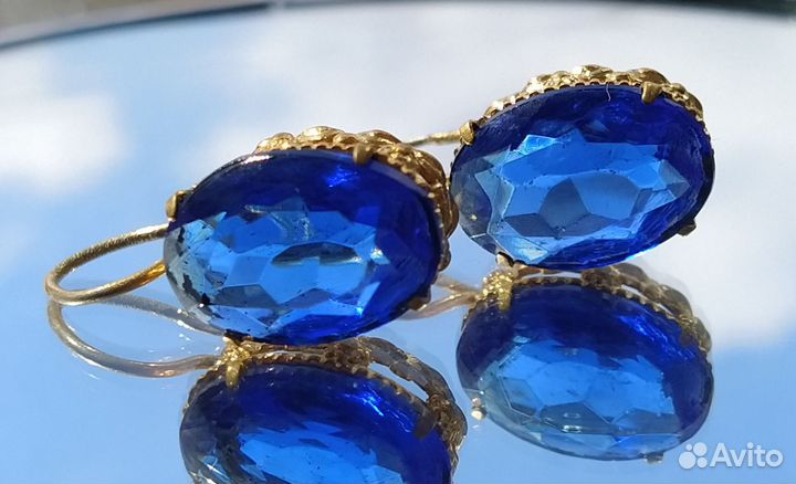 Серьги Леденцы СССР позолота клеймо мкп 60-е годы