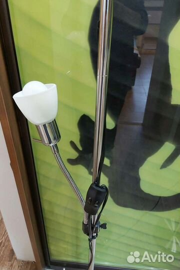 Новый Торшер Напольный с Абажуром и Плафоном