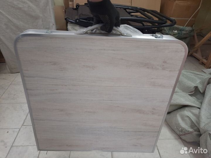 Стол складной с табуретами 120см