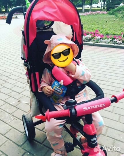 Детский велосипед с ручкой бу