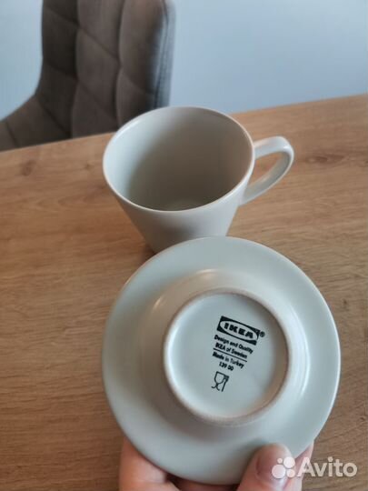 Чашка с блюдцем IKEA икеа 4 шт. Набор