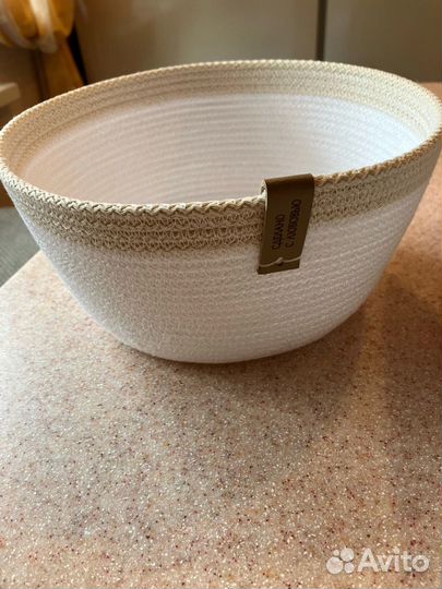 Корзинка плетеная хлопковая