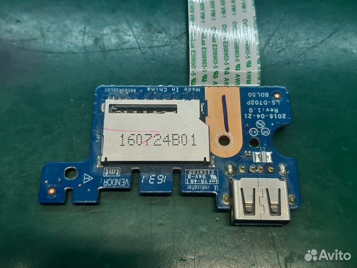 USB плата DA0R65TB6D0 ноутбука HP 15-e