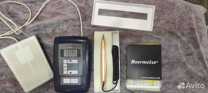 Машинка+блок+пидаль+расходн.для перманентного тату