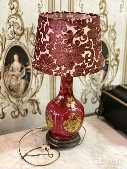 Лампа настольная. Шинуазри. Винтаж