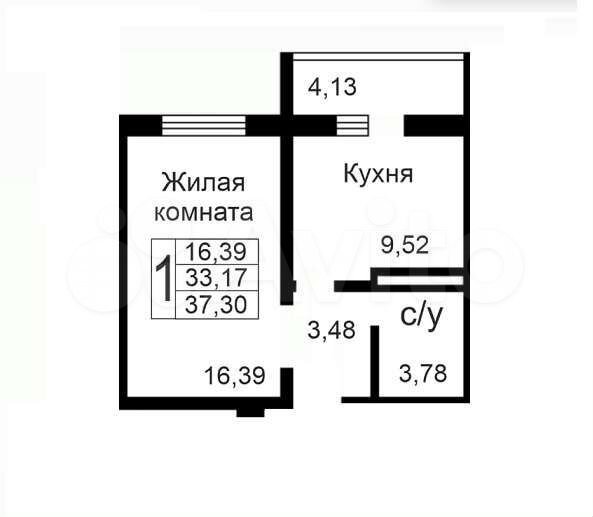 1-к. квартира, 37,3 м², 5/10 эт.