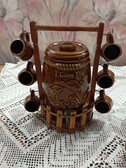 Коньячный набор керамический на подставке