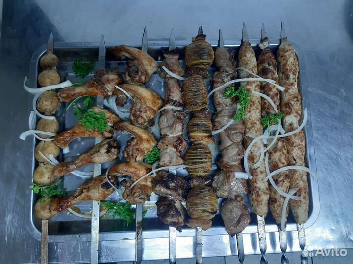 Шашлык из домашнего мяса, кафе чб