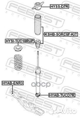 Сайлентблок заднего амортизатора hyab-tucd7R Fe