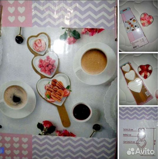 Новая менажница на деревянном подносе