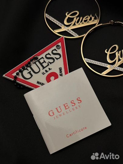 Серьги кольца guess