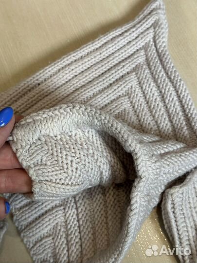 Шапка вязаная детская со снудом