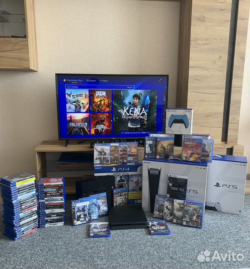 Игровые приставки PS5/PS4slim/Джойстики+587игр