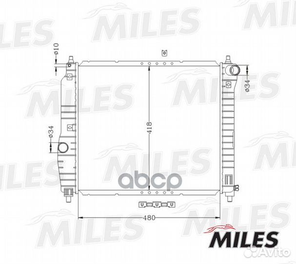 Радиатор chevrolet aveo 1.2/1.4 M/T 05- acrm023