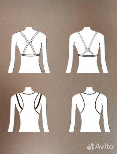 Соединитель бретелей бюстгальтера, цвет прозрачный