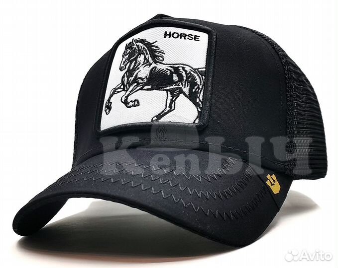 Кепка Goorin Brothers Horse black с сеткой сзади