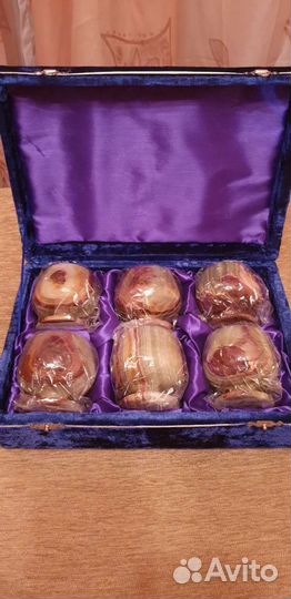 Набор бокалов из натурального камня