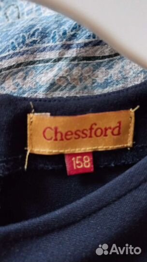 Школьное платье синее