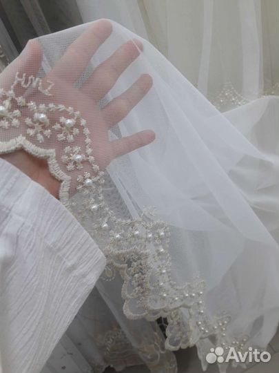 Тюль Царица с бисером