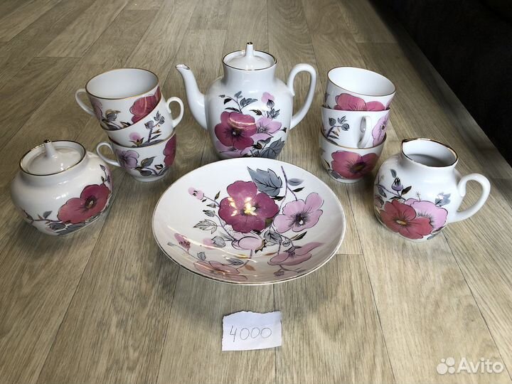 Сервиз Дулево, Розовая ветка, лфз из СССР