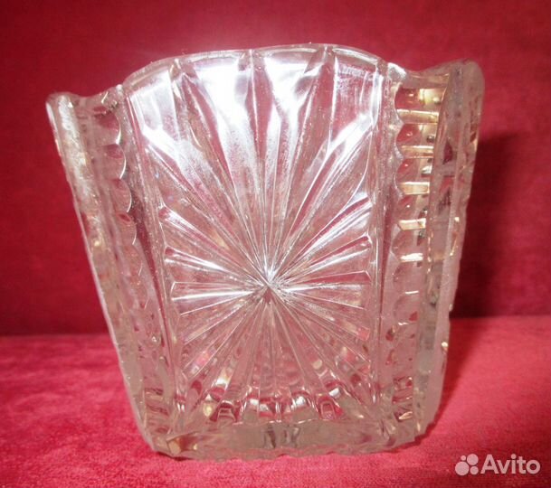 Вазочка хрусталь СССР прямоугольная