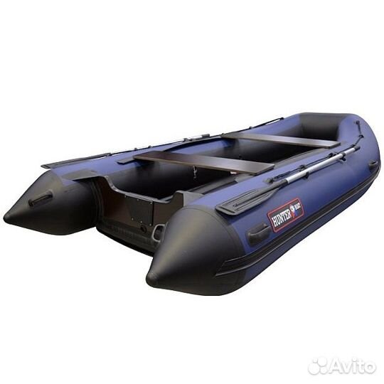 Лодка пвх хантер 360 А синий/чёрный