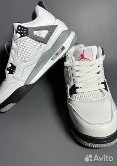 Кроссовки Air Jordan 4 White Oreo Люкс