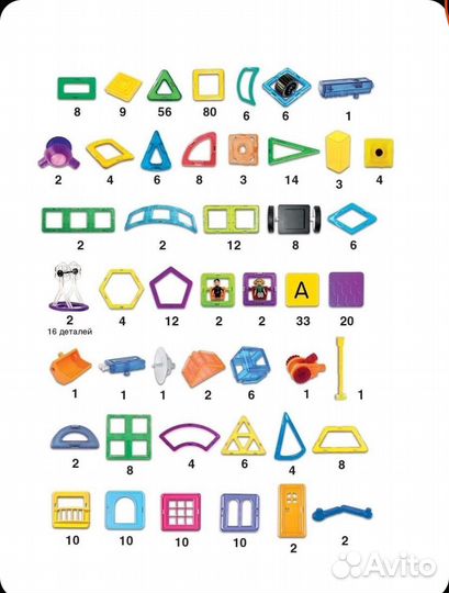 Магнитный конструктор Магникон Гений новый