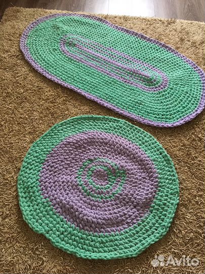 Вязанные коврики крючком